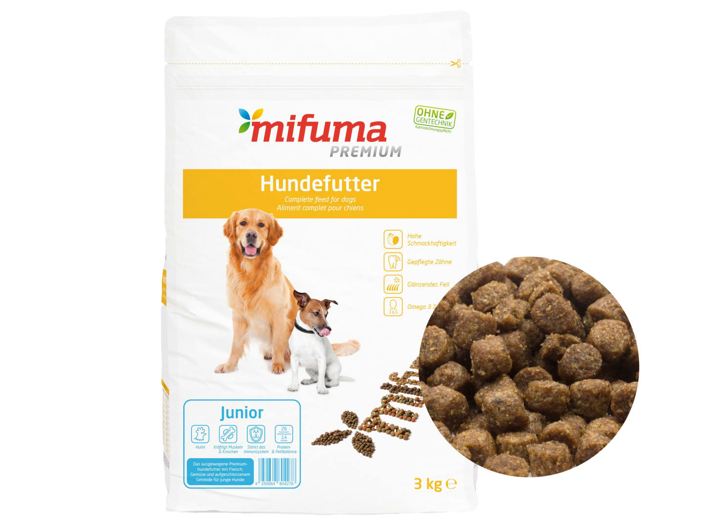 Mifuma Junior Hund Welpenfutter ab der 1. Lebenswoche Brikett