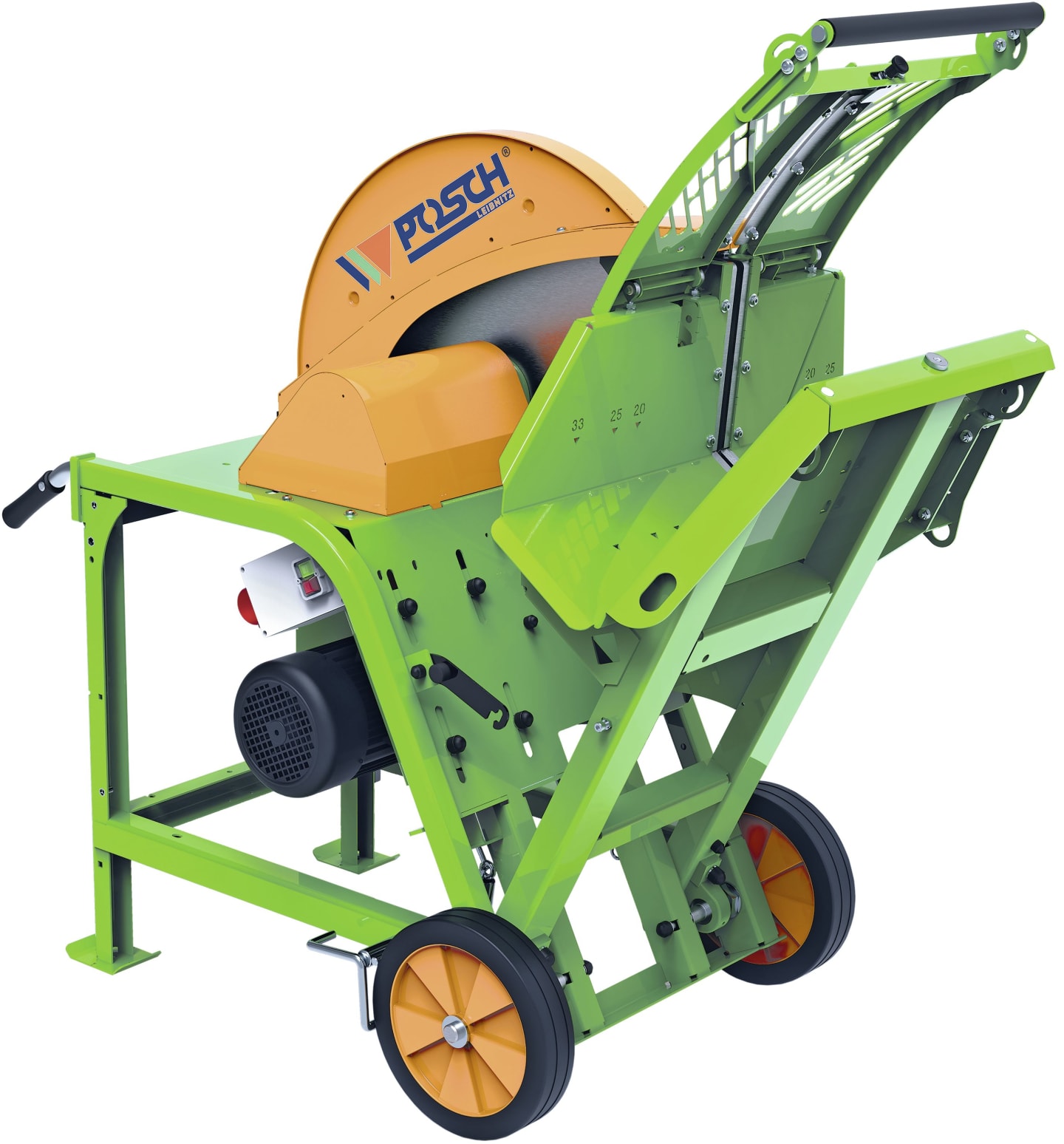 Posch® Wipp-Kreissäge "WKE5,5" 400 V/5,5 kW, Elektro-Keilriemenantrieb, purr-Widia-Sägeblatt (WL), M1356HSWL