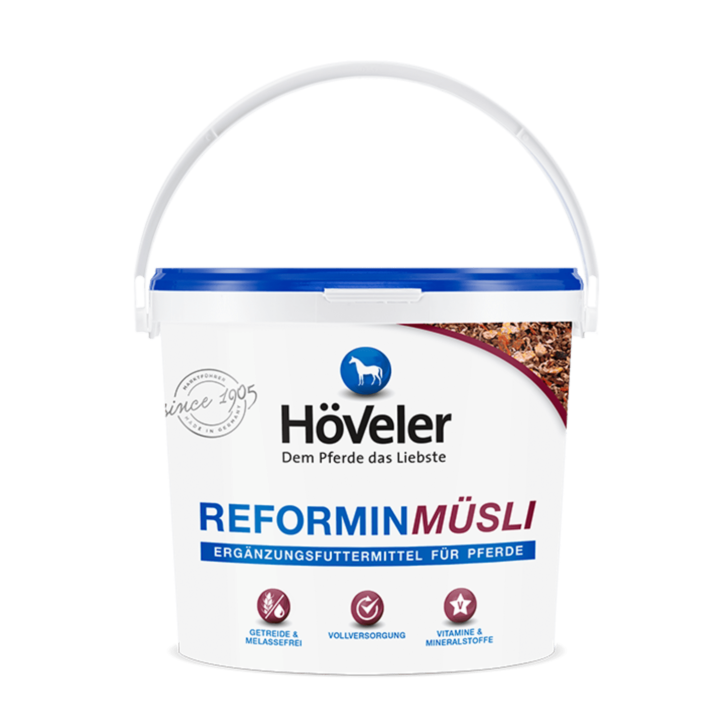 Höveler Reformin Müsli getreidefreies Mineralfutter für Robustpferde und leichtfuttrige Rassen 20 kg Sack