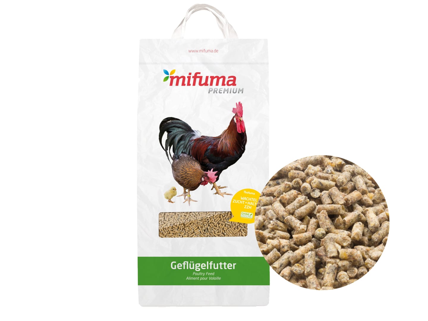 Mifuma Wachtel Zucht & Haltung ZZH für Wachteln ab der 7. Lebenswoche Pellet 5 kg Sack