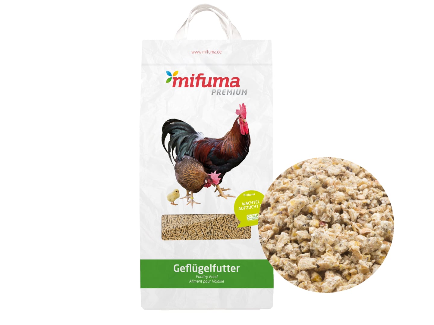 Mifuma Wachtel Aufzucht ZA feinkrümeliges Alleinfutter für Wachtelküken, Wachtelkükenfutter ab der 1. bis zur 6. Lebenswoche Brösel 5 kg Sack