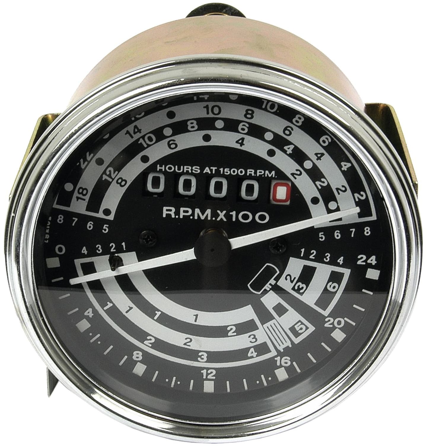 Traktormeter Ø 79/89 mm, 0 bis 24 km/h, für Traktor Massey Ferguson 133, 135, 140, 145, 148, 152