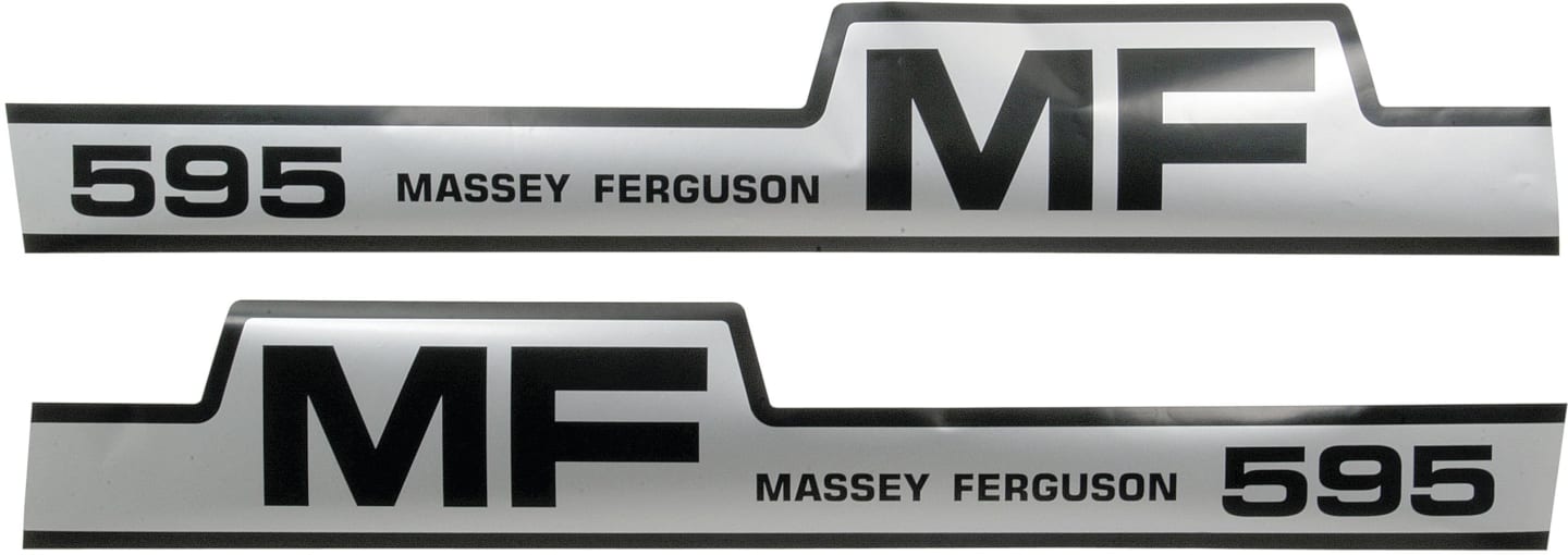 Aufklebersatz "MF 595" für Massey Ferguson, Vergl. Nr. Massey Ferguson: 1698132M1, 1698133M1, 3900329M91, 3901094M91