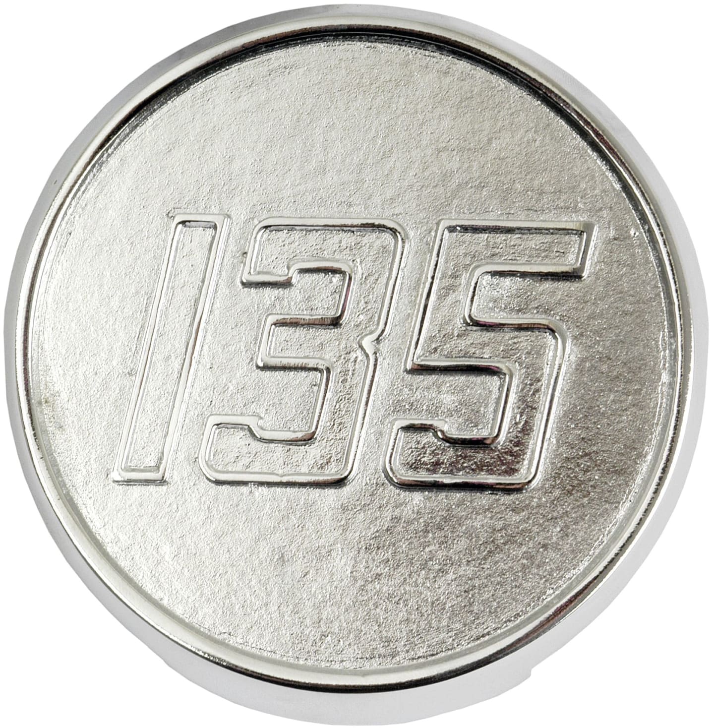Typenschild "MF 135" für Traktor Massey Ferguson 135, CrV (Chrom-Vanadium-Stahl)