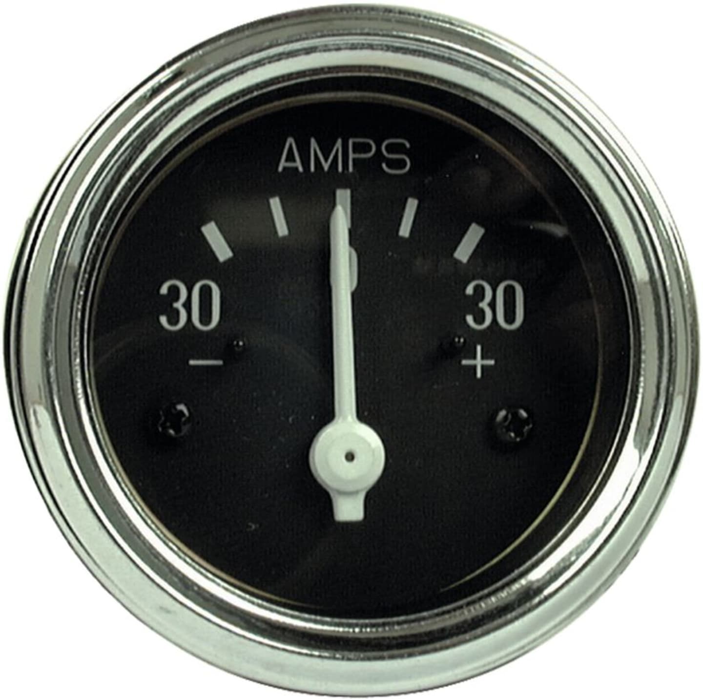 Amperemeter beleuchtet, Anzeigebereich 0 bis 30 A, mit Chromring, für Ford New Holland