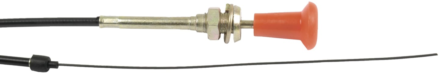 Bowdenzug 2.245 mm mit Zugknopf, für Absteller Traktor New Holland, John Deere, Motor Perkins