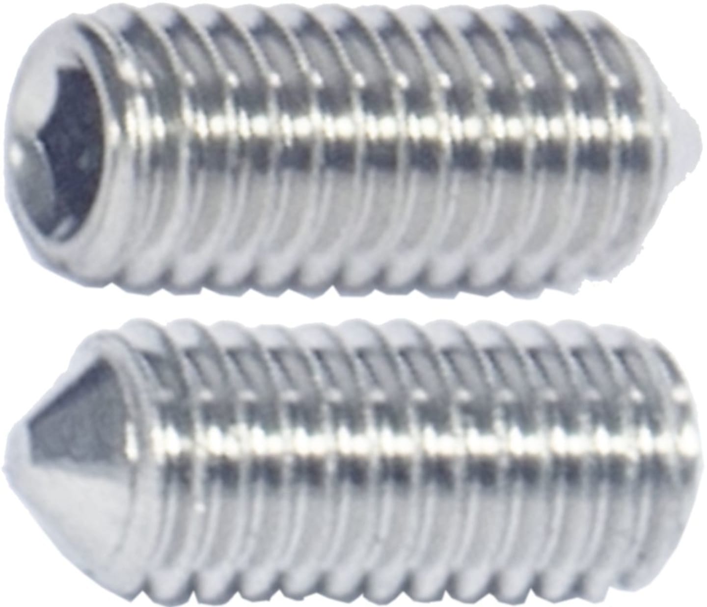 Madenschraube M 5 x 12 mm, Edelstahl A2, Innensechskant, abgeflachte Spitze 90°, 0262512