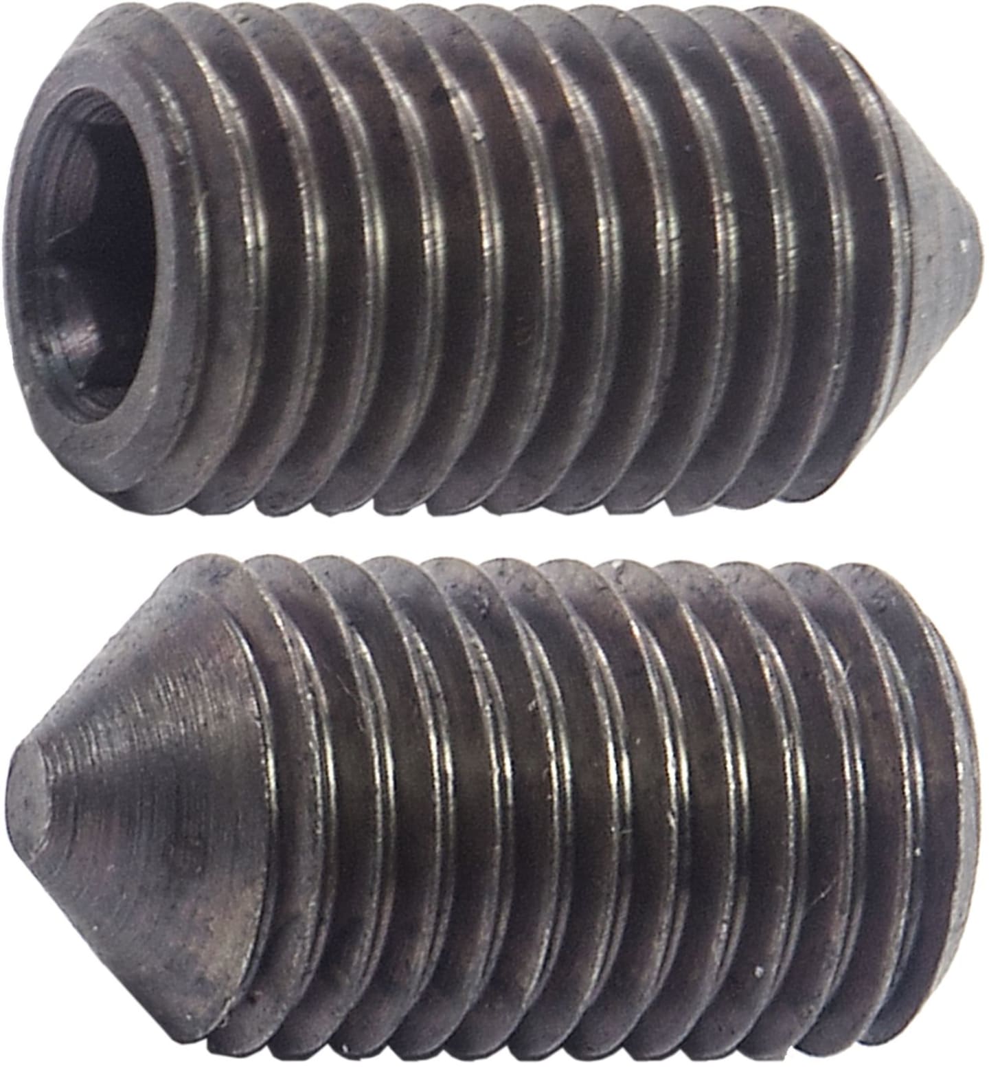 Madenschraube M 8 x 8 mm, Stahl, blank, Innensechskant, abgeflachte Spitze 120°, 025688