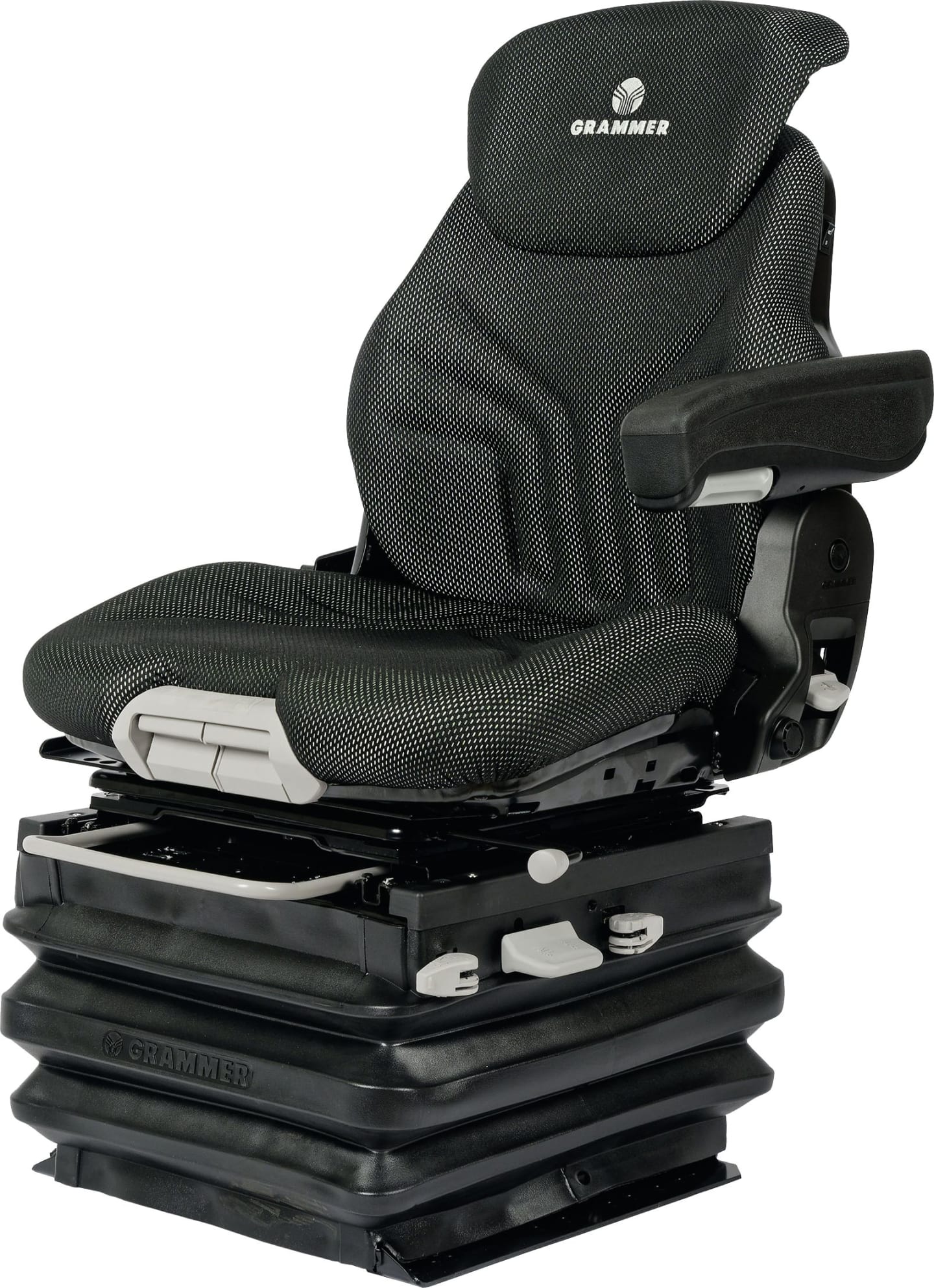 Grammer Traktorsitz "Maximo® XT Professional" für Fendt, Niederfrequenzfederung, extrabreit, Stoff, anthrazit/grün/silber