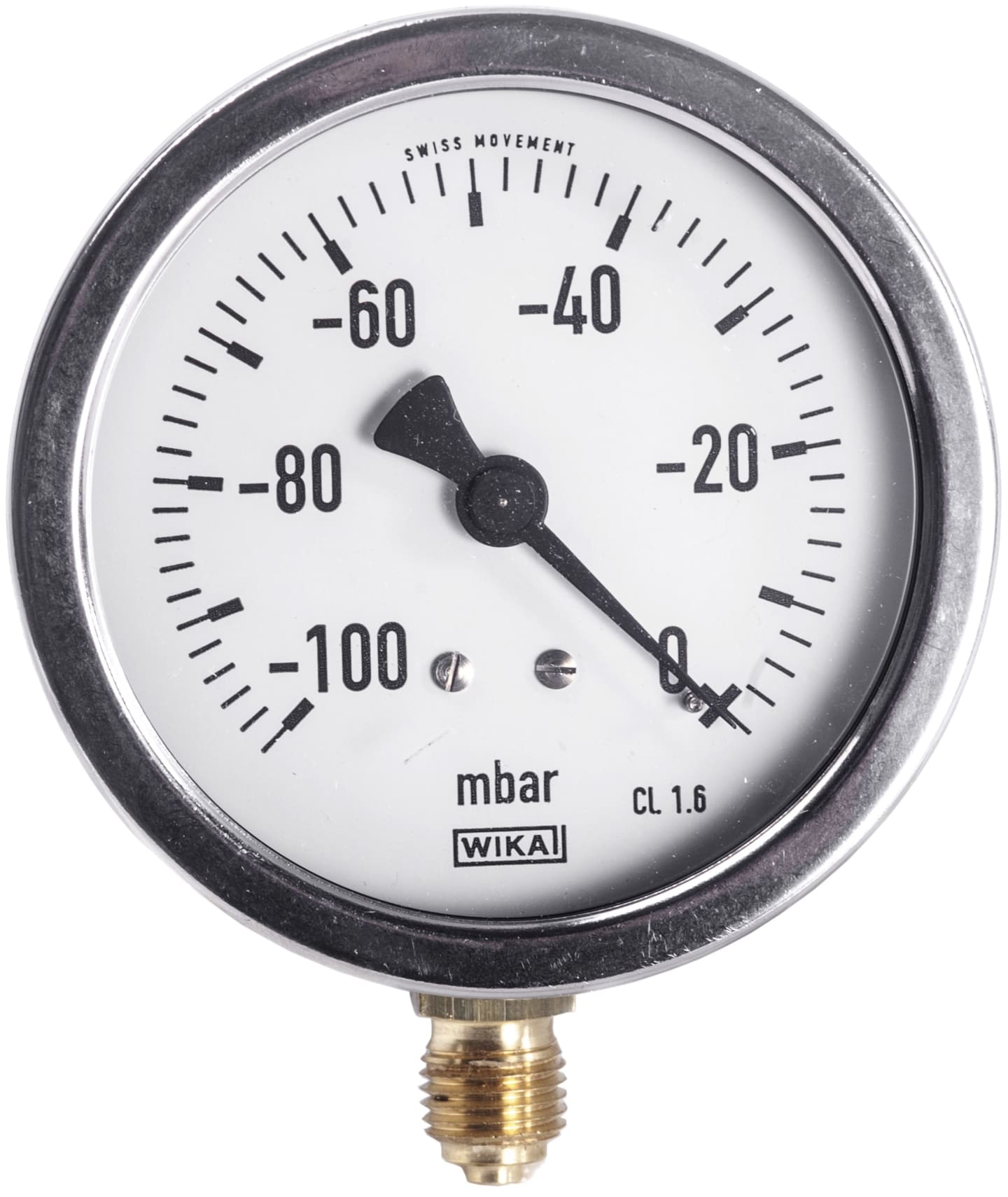 Gaspardo Vakuum-Manometer, Ø 80 mm, Betriebsdruck von/bis (kalk) 0 bis -1 bar, F03151288R