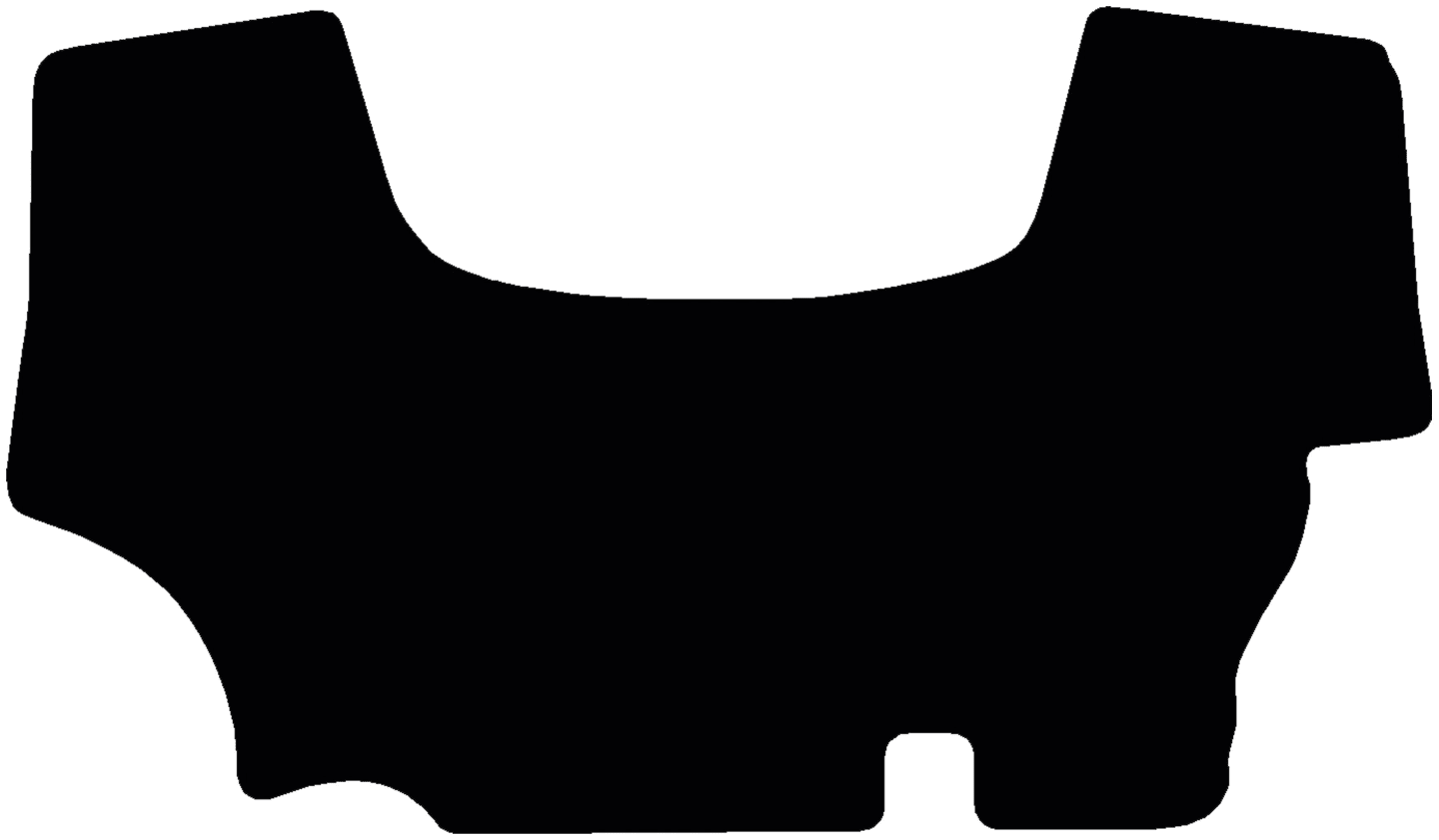 Fußmatte Velours schwarz, für Case IH Traktor JX 70, 80, 90, mit mechanischem Differential, ab Bj. 14