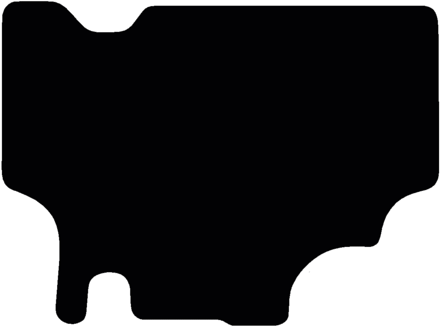 Fußmatte Velours schwarz, für Deutz-Fahr Traktor DX, mit StarCab Kabine, bis Bj. 88