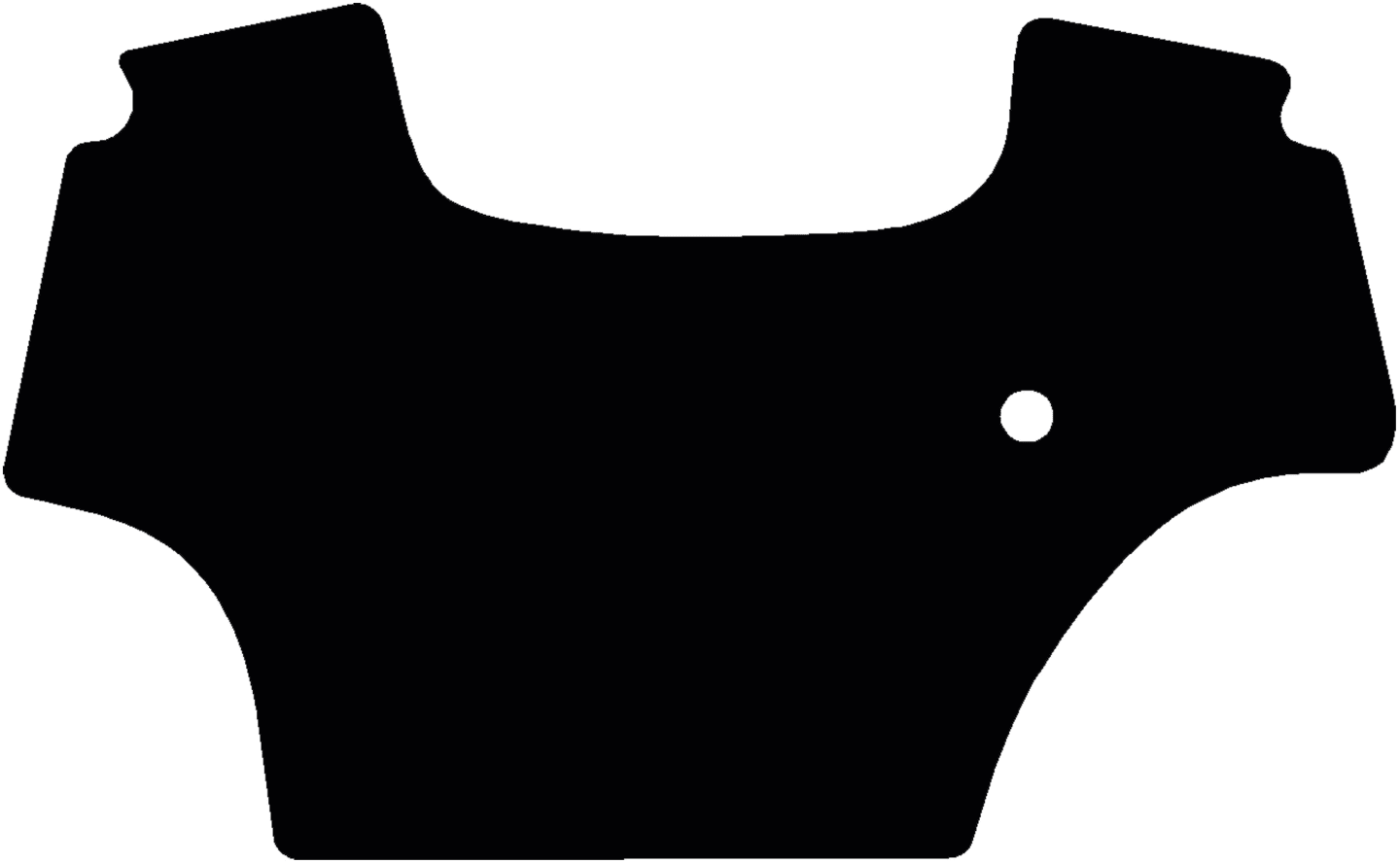 Fußmatte Velours schwarz, für Deutz-Fahr Traktor Serie 5 TTV + P, ab Bj. 09.14