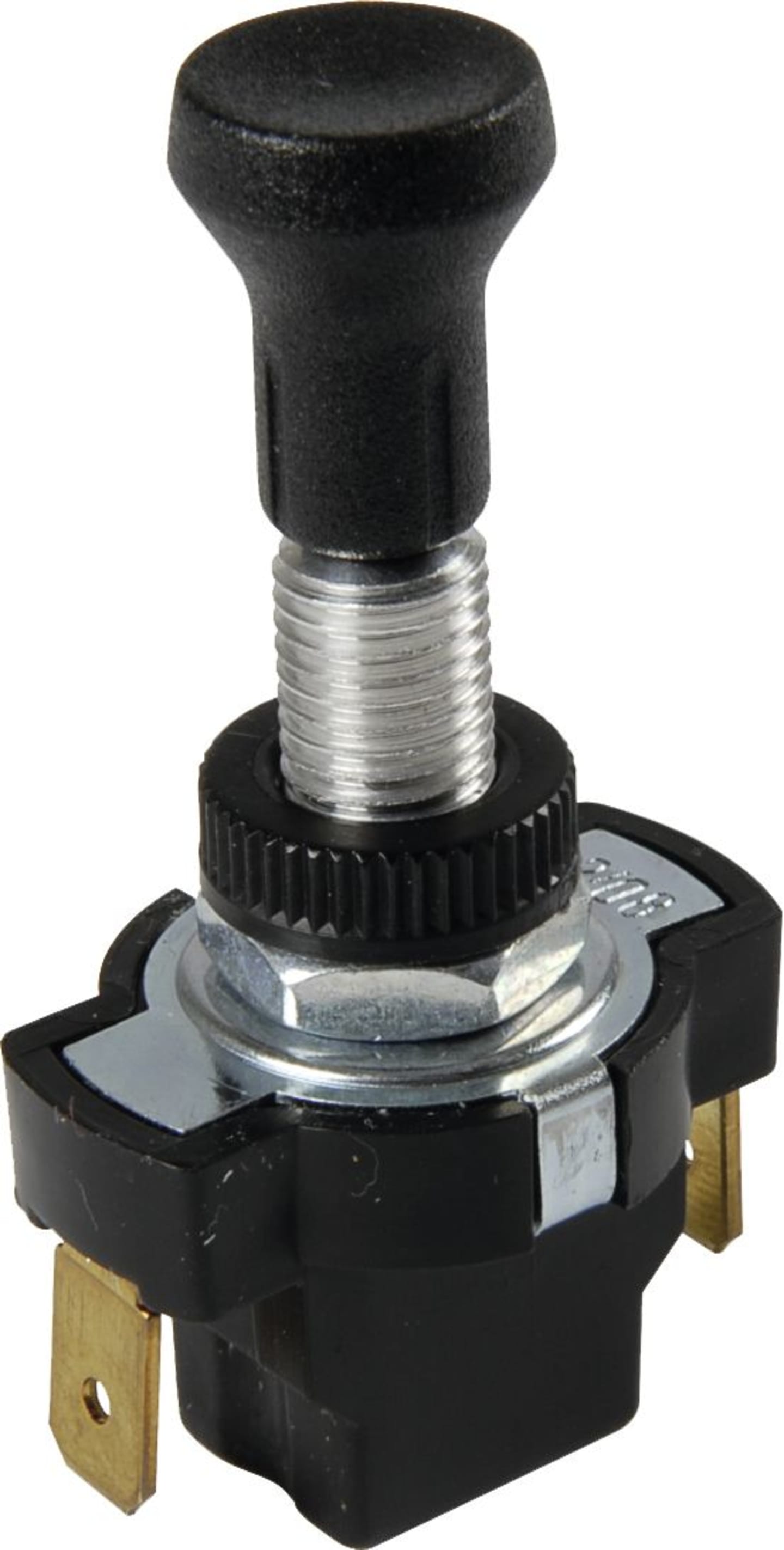 Herth + Buss Zugschalter 12 V 10 A; 24 V 5 A, Zugbetätigung, 2 x Flachsteckanschluss 6,3 mm, geschraubt, lange Version mit kleinem Knopf, 70 590 330