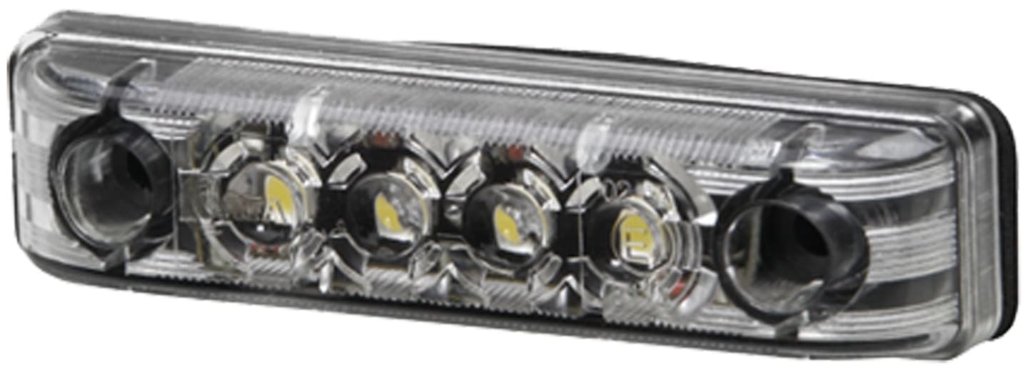 Hella® LED-Positionsleuchte quadratisch, vorn links/rechts, weiß, 65 x 16 x 11 mm, 12 – 24 V DC, E4 8114