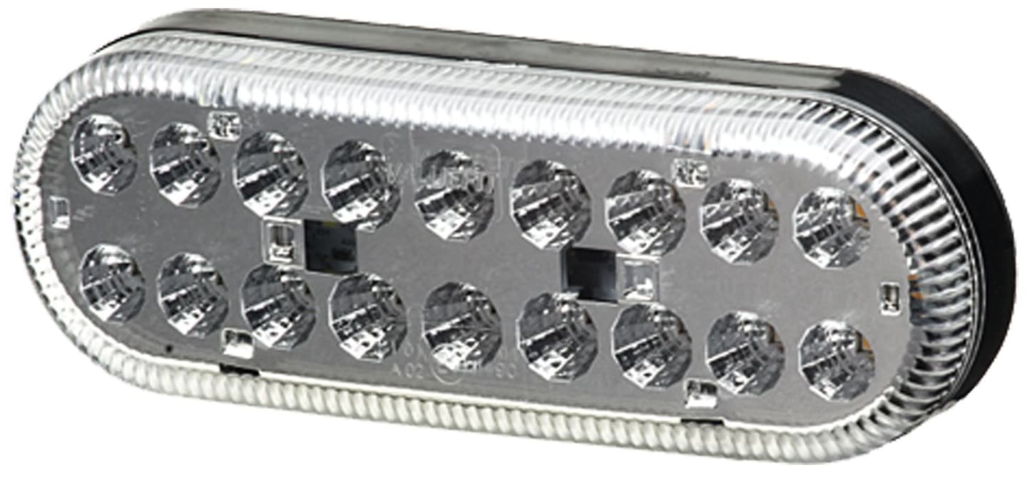 Hella® LED-Schlussleuchte links/rechts 12 – 24 V DC, 165 x 58 x 31 mm, Schluss-, Brems-, Blinklicht, hohe Vibrationsfestigkeit, 2SD 357 022-011