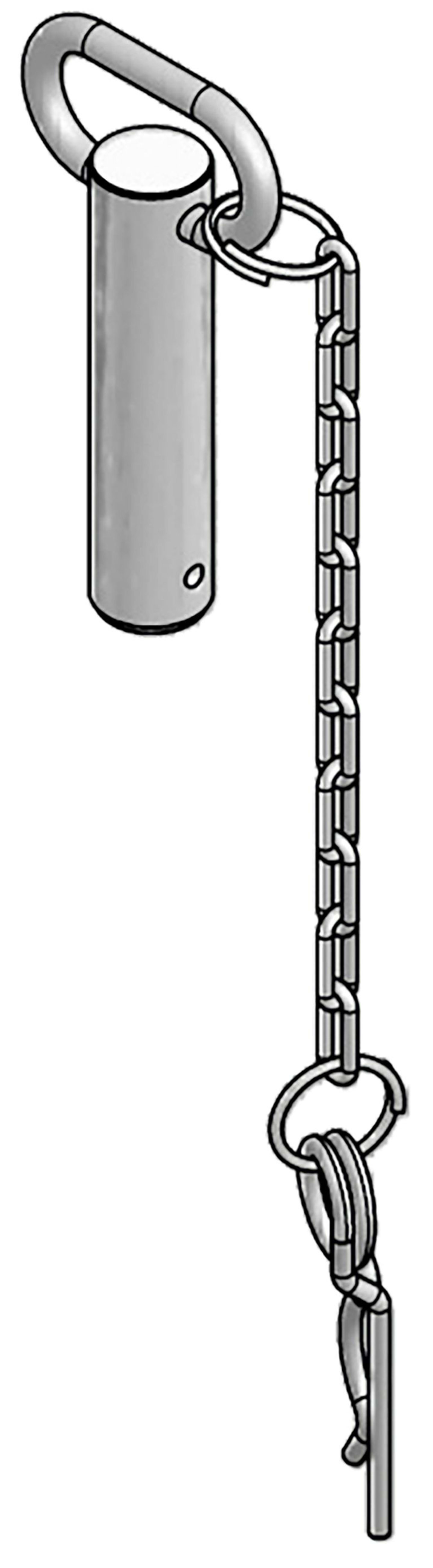 Walterscheid Anhängebolzen "NB32140KPL", Ø 32 mm x 140 mm, mit Kette und Federstecker, 8003718