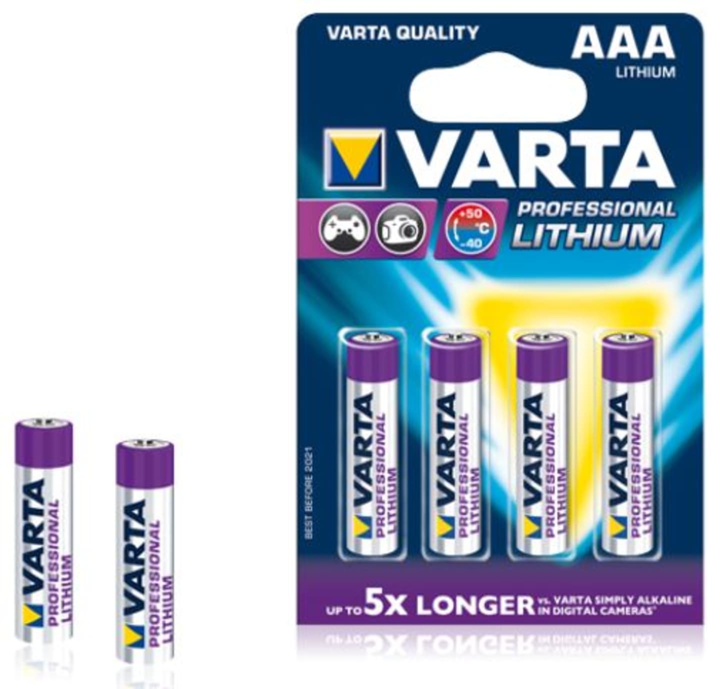 VARTA Batterie Lithium Ultra AAA; Micro; LR03 1,5 V/1.100 mAh, 4 St. Blister, 6103301404