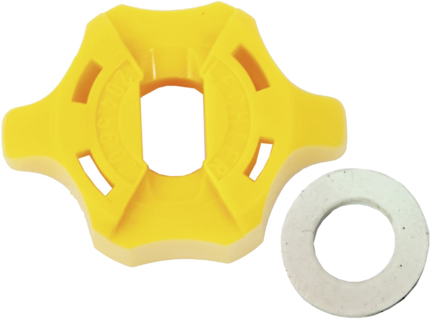 Lechler Bajonettmutter "Twistloc", gelb, SW 8/10, mit Dichtung, 0652045602002