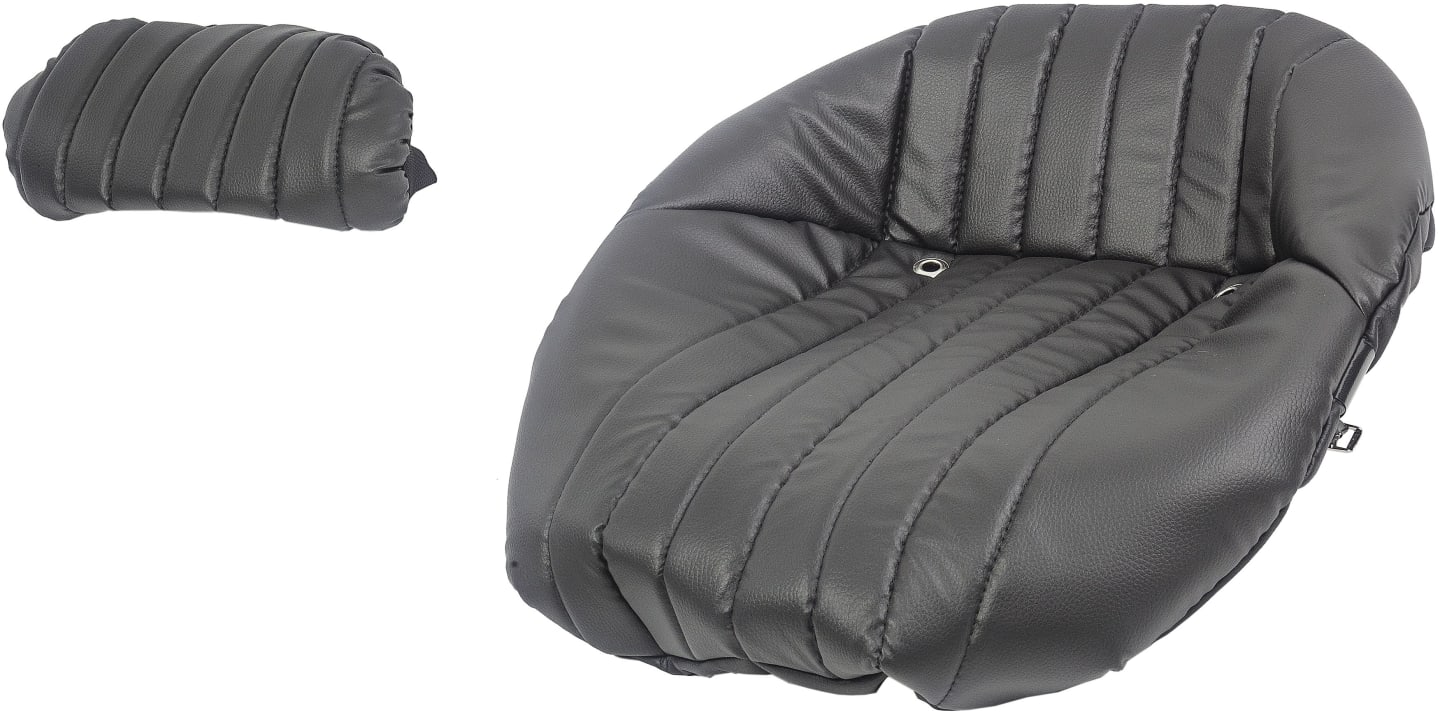 Sitzbezug, 2-teilig, schwarz, Kunstleder, für Grammer S 42, S 42/1, DS 50