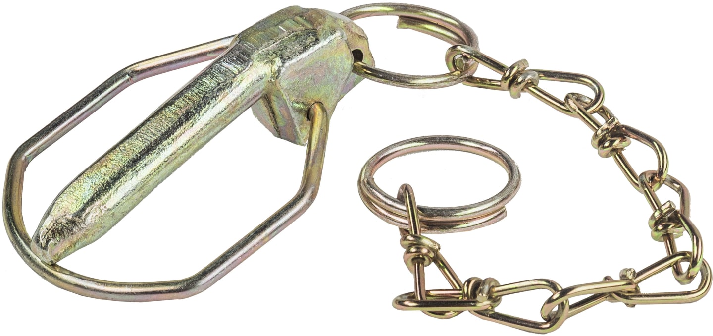 Klappsplint 11 x 52 mm für Kugelfangprofil Kat. 2, mit Kette, ca. 250 mm