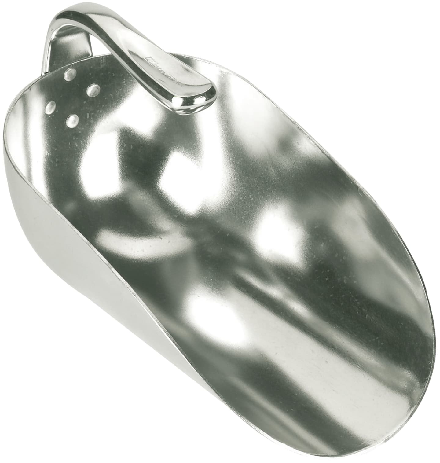 KERBL Futterschaufel rund mit Innenstiel, Aluminium