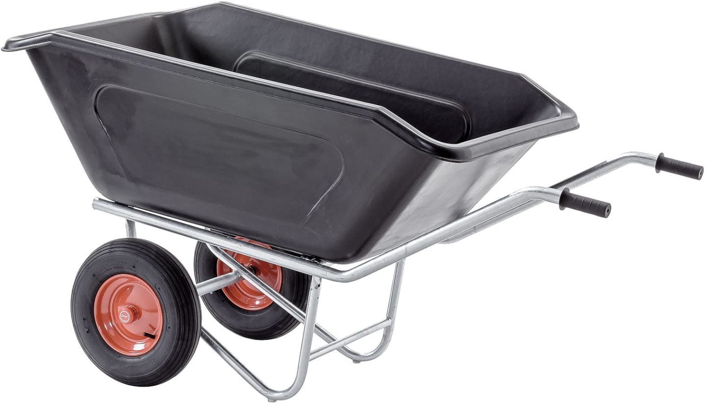 Growi® Schubkarre "Compactkarre" Mulde 350 l, PE (Polyethylen) 2-Rad, 15730