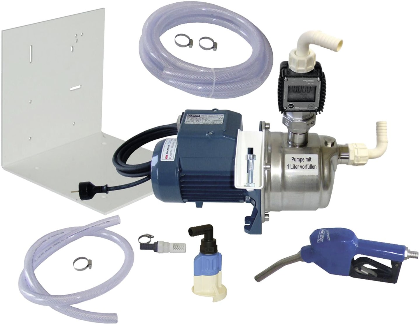 SAMOA® BLUEMATIC MAXI TYP S M.ZAEHLER Elektropumpe für AdBlue® mit KEG- Verschluss und mit E-Zähler 40240