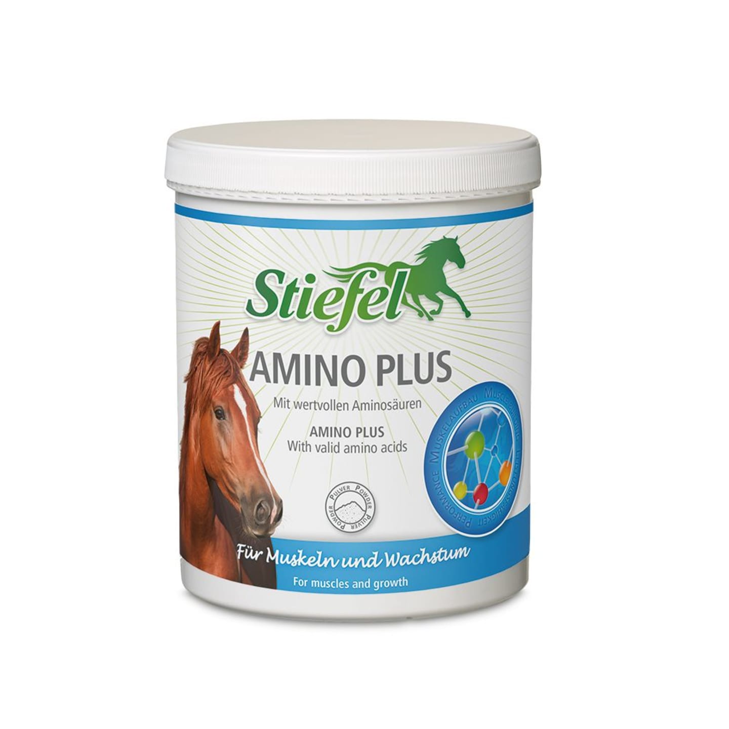 Stiefel Amino Plus mit Aminosäuren für Pferde 1 kg Dose