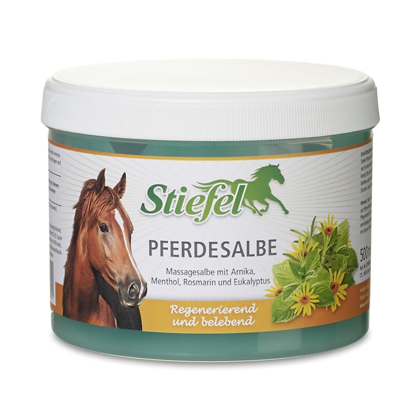 Stiefel Pferdesalbe mit Arnika und Menthol 500 ml Dose