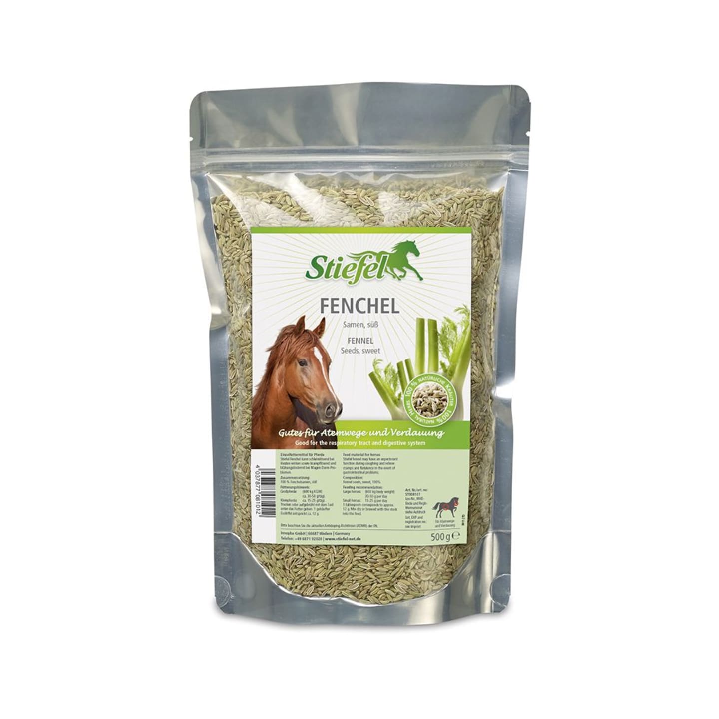 Stiefel Fenchel mit wertvollen ätherischen Ölen getrocknet 500 g Beutel