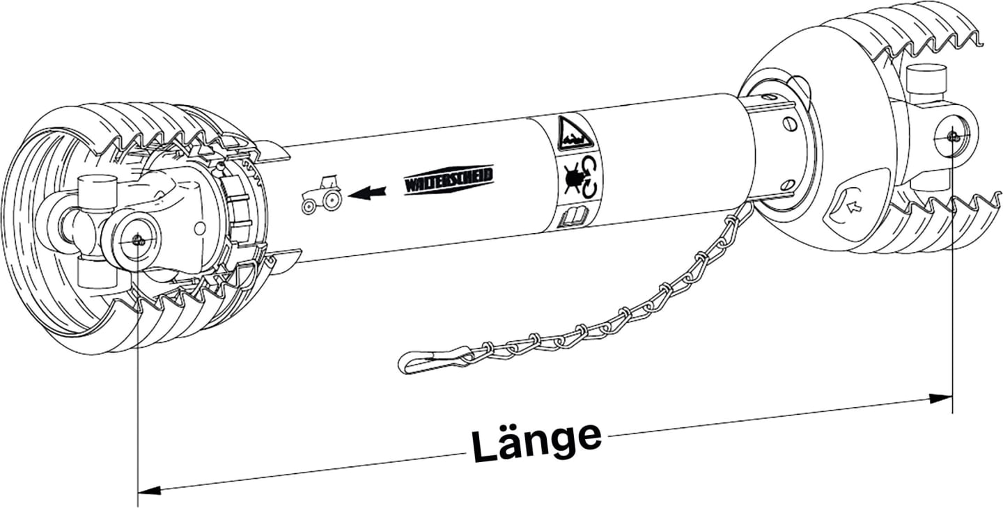 Walterscheid Gelenkwelle W Ecoline Anschlussgabel/Kupplung 1 3/8" 6 beidseitig