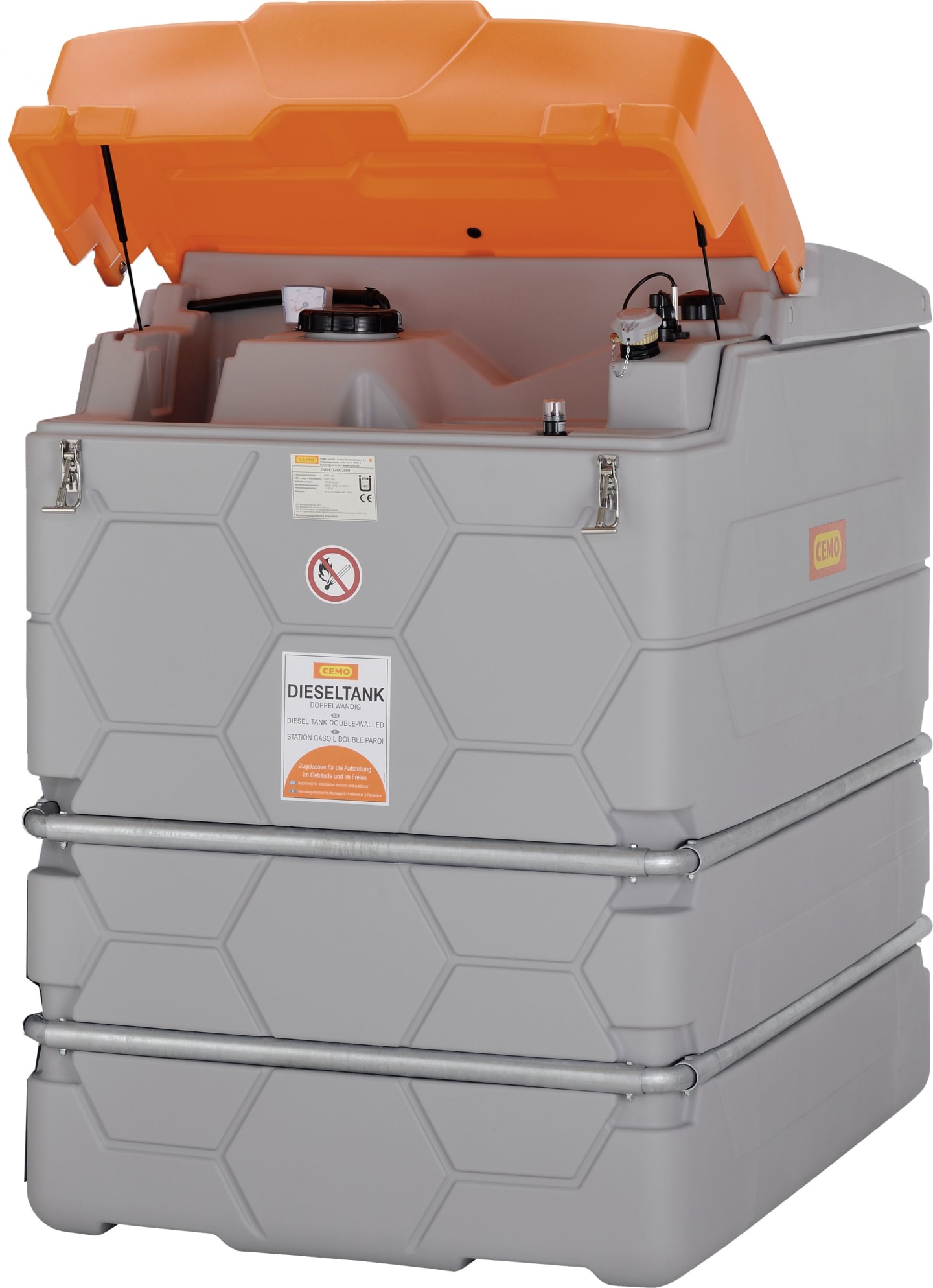 Cemo Erweiterungstank "Cube Outdoor" 2.500 l Erweiterungseinheit I, für Diesel, für Tankanlage Cube Outdoor Basic und Premium, 10300