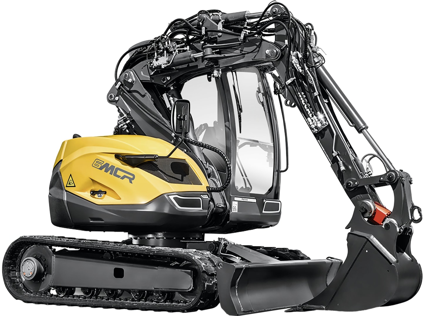 MECALAC Raupenbagger "6MCR" Hubkraft 4.000 daN, Leistung 55,4 kW (75 PS) bei 2.300 min⁻¹, 0 – 10 km/h