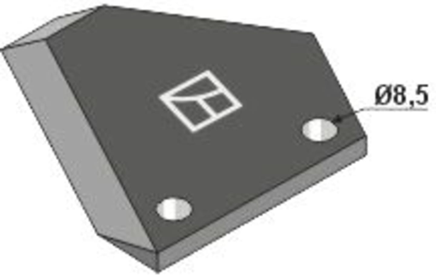 Industriehof® Fräsmesserklinge 94,5 x 94 x 6 mm gerade, für Futtermischwagen Teagle, 70-219