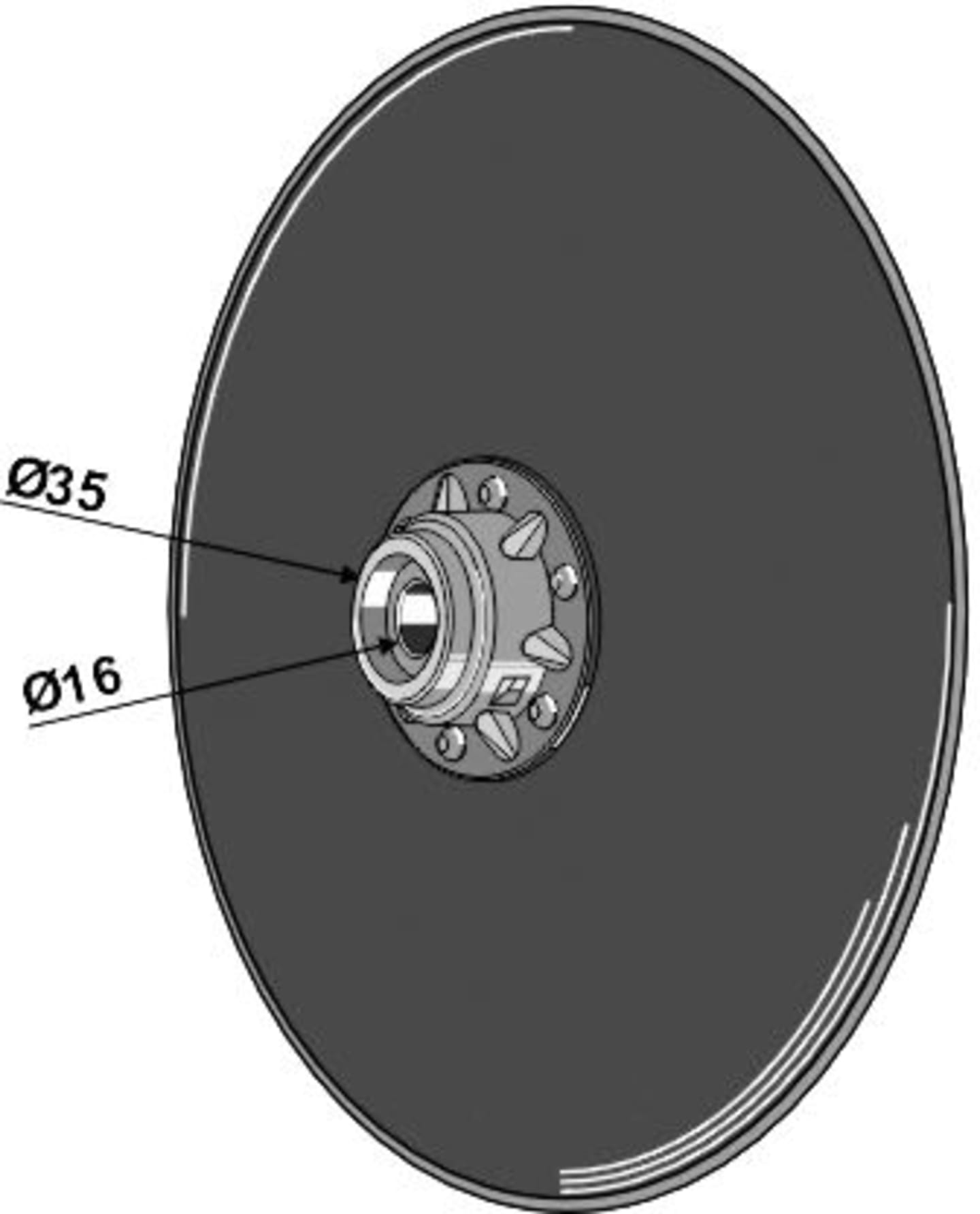 NIAUX 200 Säscheibe 382 x 3,5 mm, LK 76 mm, gerade, glatt, für Sämaschine John Deere, 31-004260.1