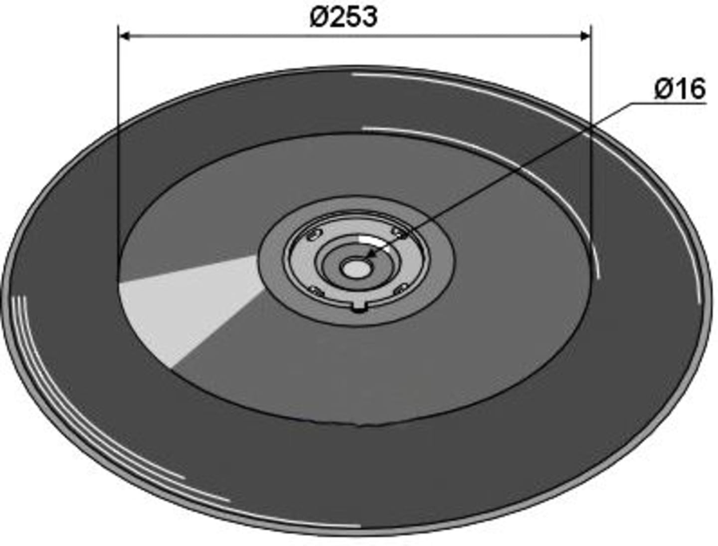 NIAUX 200 Säscheibe 382 x 3,5 mm, gewölbt, glatt, für Sämaschine Väderstad, 31-004251