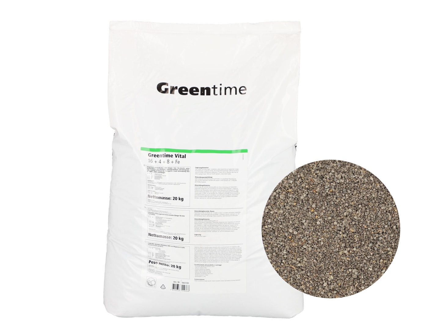 MANNA DUR VITAL organisch-mineralischer NPK Rasendünger mit Magnesium und Schwefel 20 kg Sack Granulat