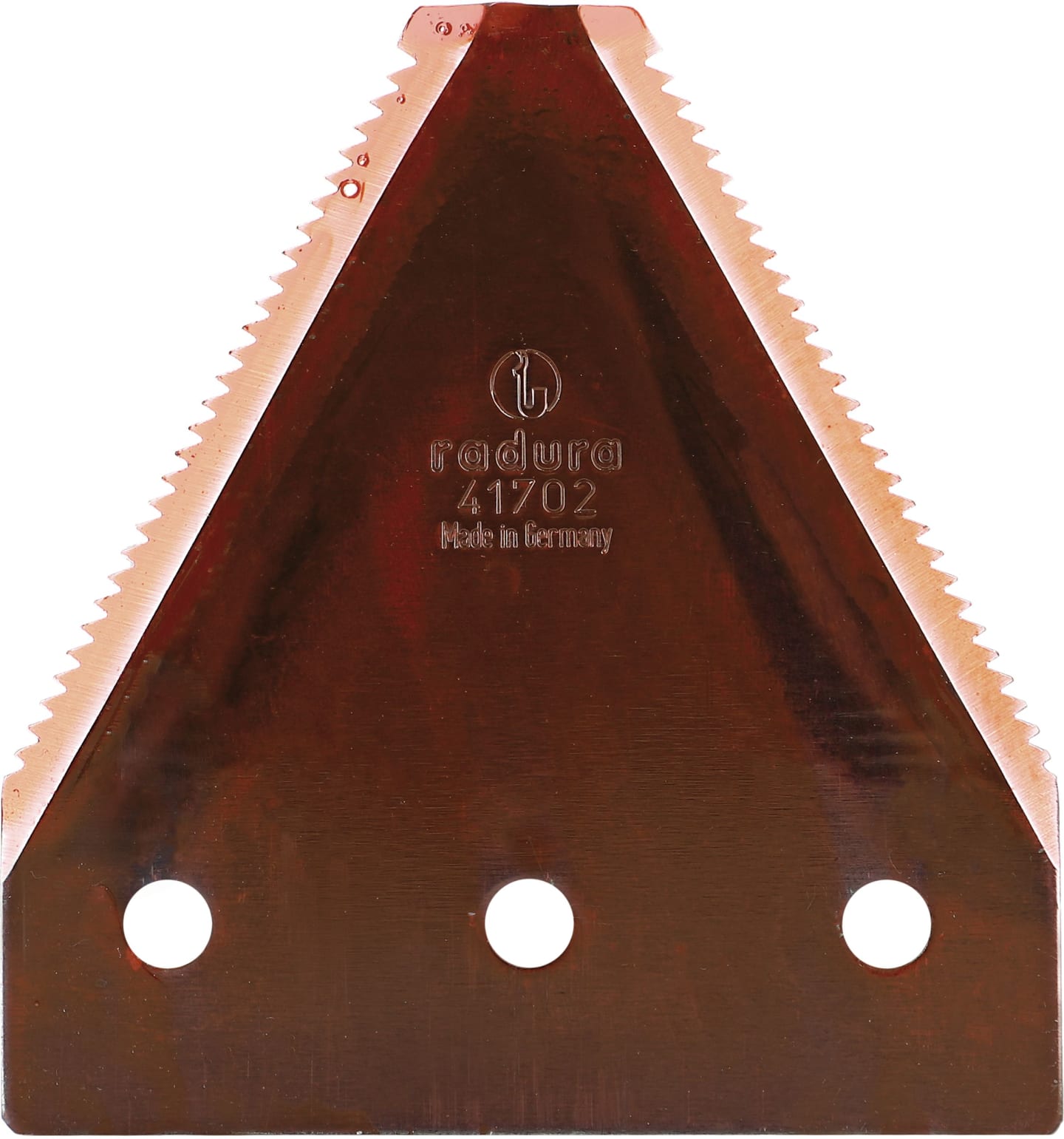 radura® Messerklinge "Standard" 80 x 76 x 2 mm, unten, gezahnt, fein (14 tpi), für Mähdrescher