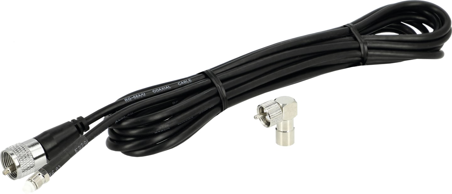albrecht MIDLAND® Antennenkabel 4 m für Antennen mit DV-Buchse, PL (male) auf FME (female) Kabel