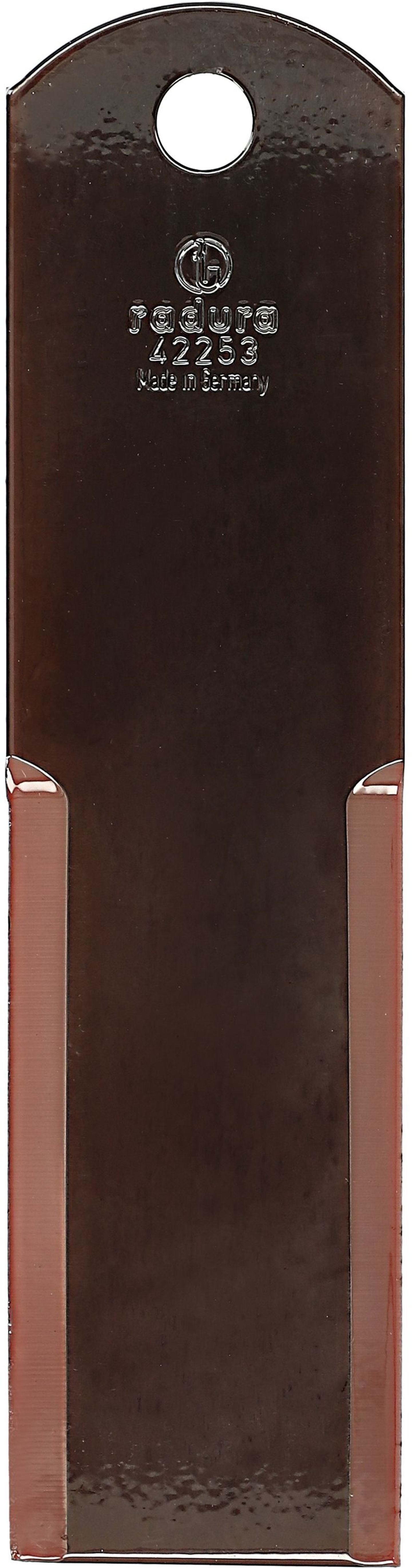 radura® Gegenmesser 195 x 50 x 3 mm glatt, für Mähdrescher Claas, John Deere, Massey Ferguson mit Strohhächsler Biso, 42253