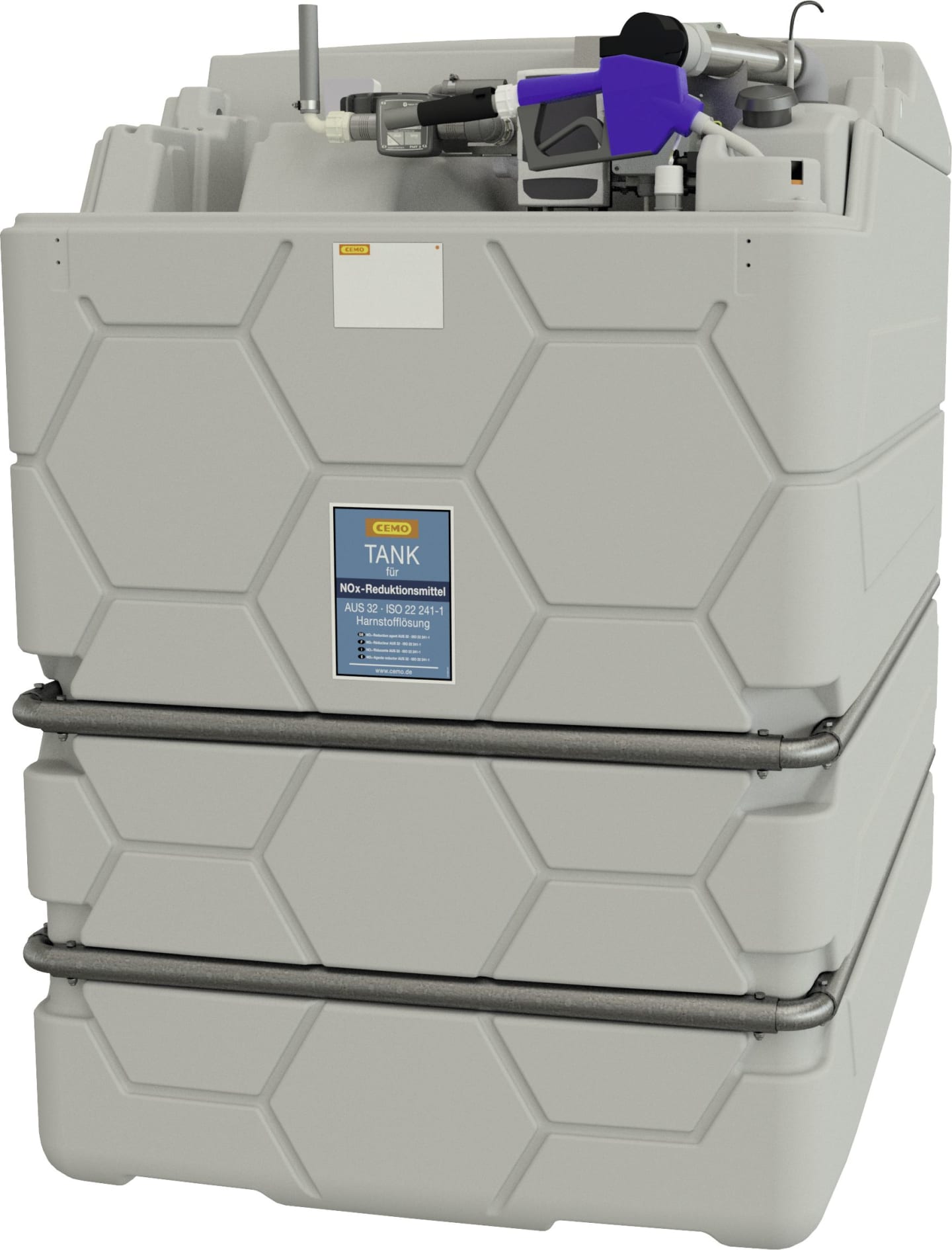 Cemo Tankanlage "Cube Adblue® Indoor Basic" 2.500 l, für AdBlue®, stationär, 230 V-Pumpe, ohne Deckel, 11036