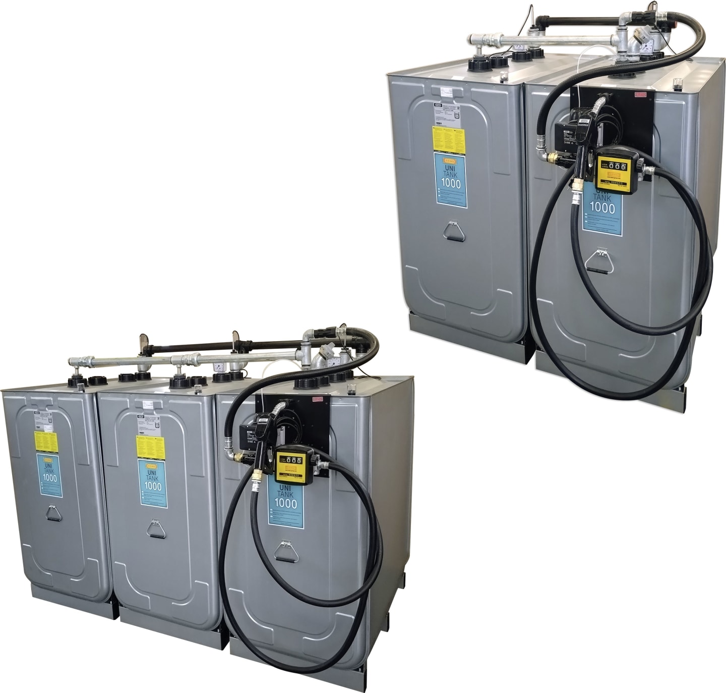 Cemo Tankanlage "Uni" für Diesel; RME, stationär, 230 V-Pumpe, stationär, mit 1.000 Liter-Tanks