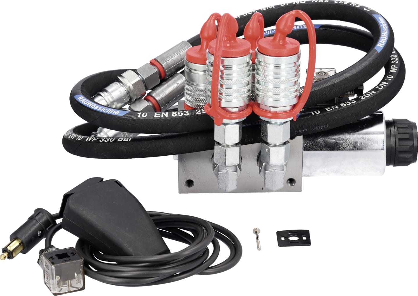 Zusatzsteuerventil 12 V DC, 6/2 Wegeventil -TB-, Grundventilausführung, inkl. Elektroeinheit und Wippschalter