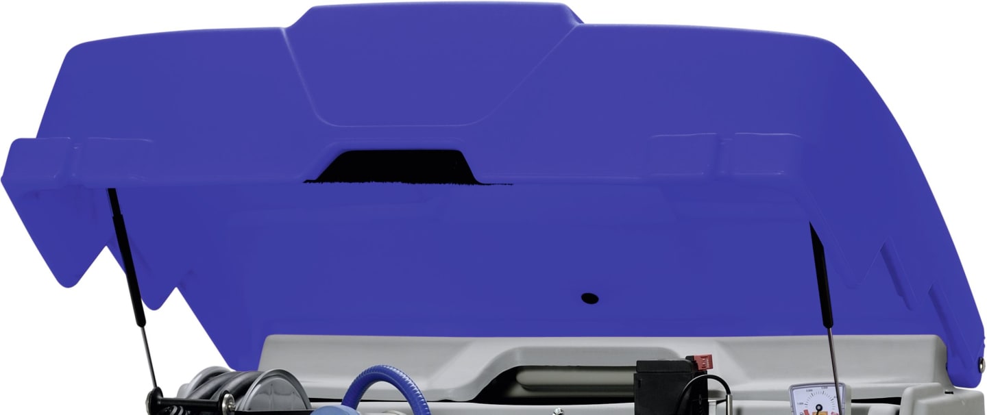 Cemo Klappdeckel blau, mit Gasdruckfedern und Montagezubehör, für Tankanlage Cube AdBlue® 5.000 l, 11142
