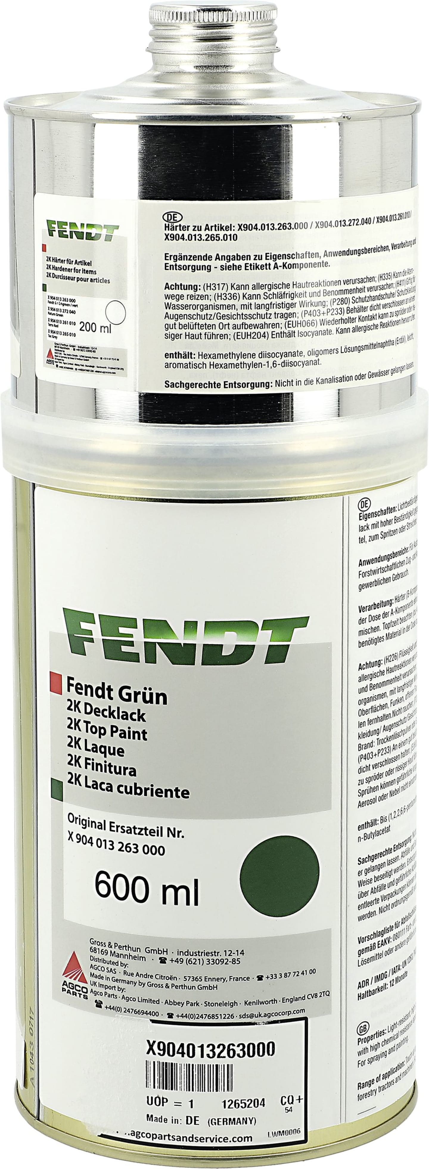 Fendt 2K-Fahrzeuglack Fendt grün neu, 800 ml, X904013263000