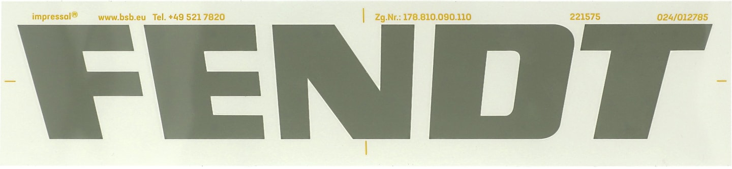 Fendt Aufkleber "FENDT" 195 x 48 mm, 178810090110