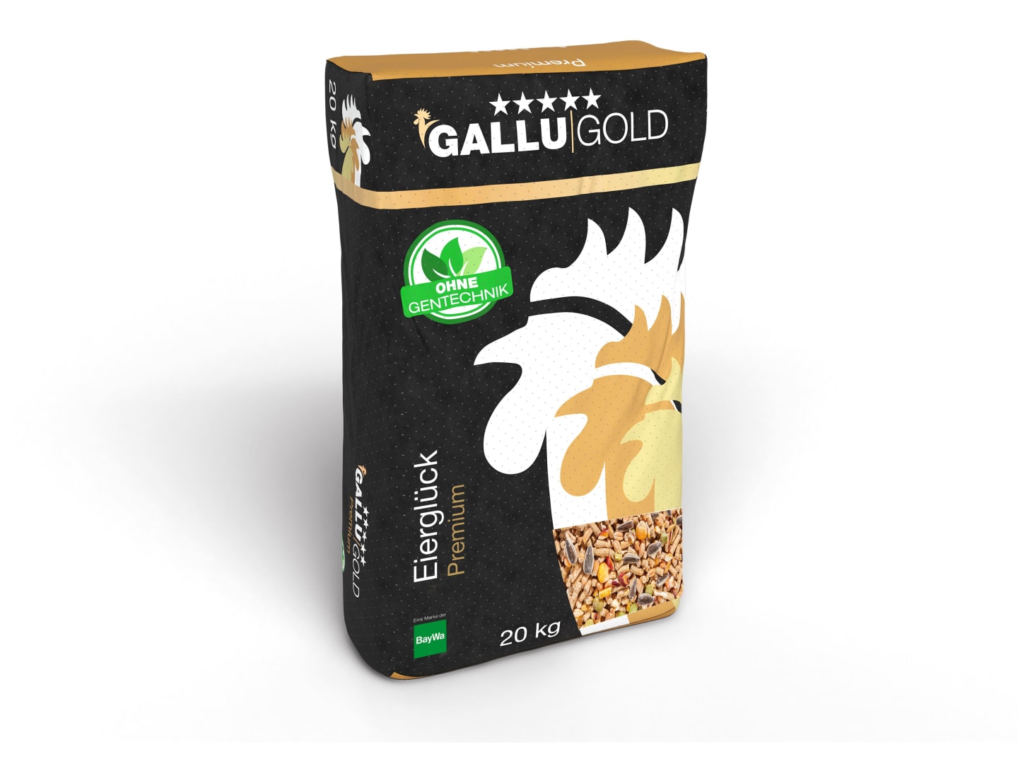 GALLUGOLD Eierglück Bunte Vielfalt Premium OG Körnermischung als Legehennenfutter Körner 20 kg Sack