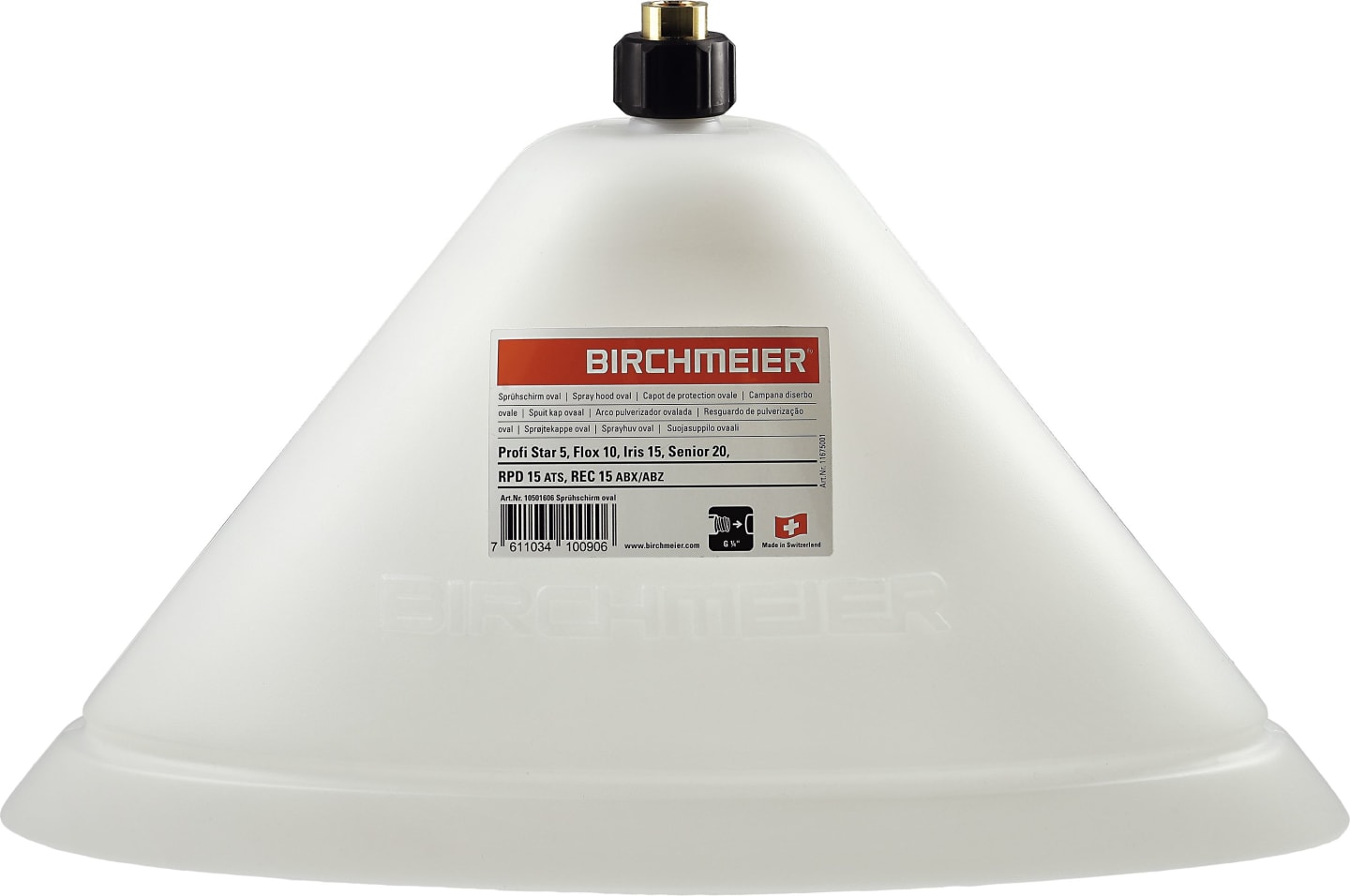 Birchmeier® Sprühschirm "Profi" 1,5 bis 6,0 bar, 370 x 140 mm, schraubbar, 10501606