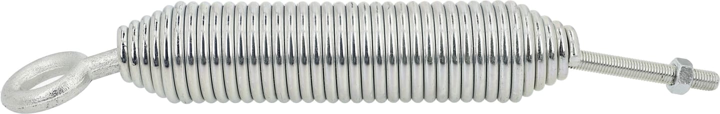 Bordwandrückzugfeder, 270 x 7 mm x Ø 7 mm, verzinkt, mit Schraube